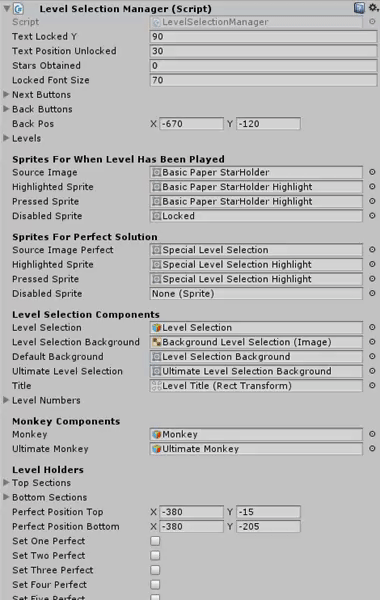 Data-driven level-selection system (runtime)