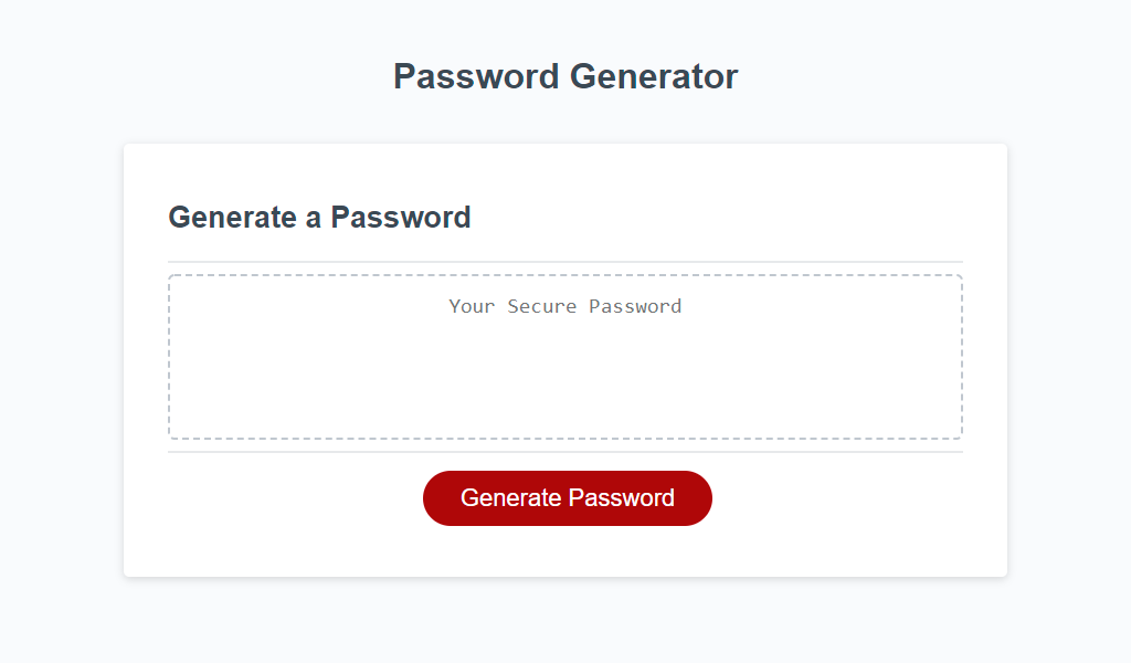 Password Generator